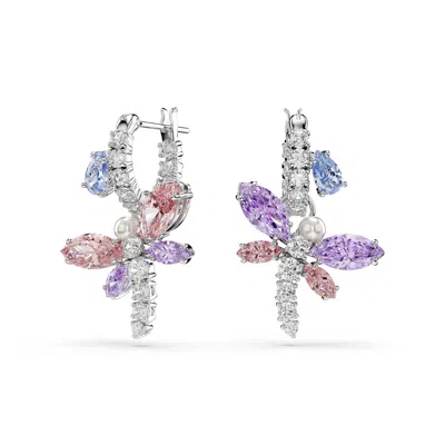 Swarovski Ariana Grande Dragonfly Mini Hoop Earrings In Multi