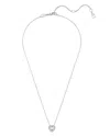 Swarovski Ariana Grande Heart Halo Pendant Necklace, 14.875-17.75 In Silver