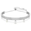 Swarovski Ariana Grande X  Round Cut White Rhodium Plated Bracelet In Weiss