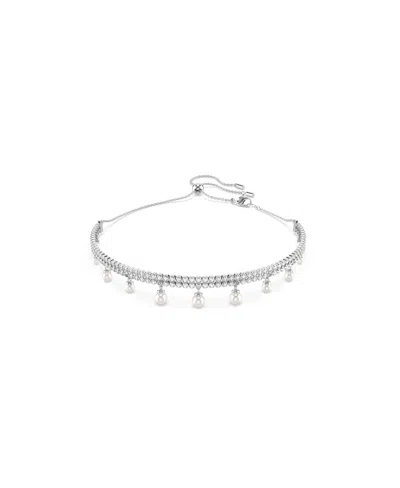 SWAROVSKI ARIANA GRANDE X SWAROVSKI CRYSTAL CULTIVATED PEARL ROUND CUT CHOKER NECKLACE