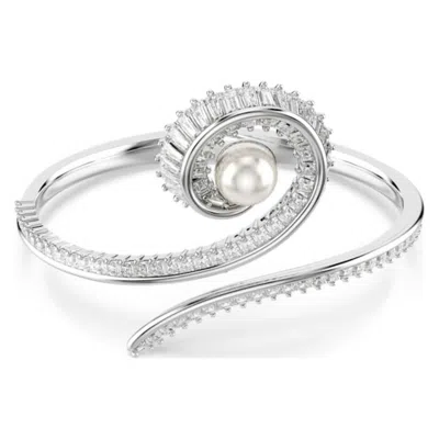 Swarovski Ariana Grande X  Crystal Pearl Bangle In ["white"]