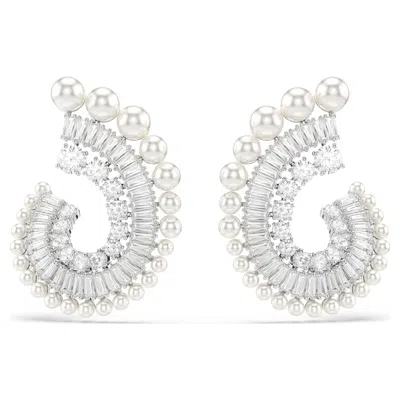 Swarovski Ariana Grande X  Drop Earrings In Silver