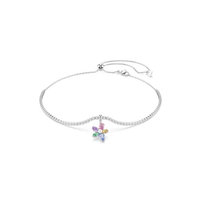 Swarovski Ariana Grande X  Flower Choker In Silver