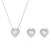Swarovski Ariana Grande Heart Halo Pendant Necklace & Matching Stud Earrings, Set Of 2 In Metallic