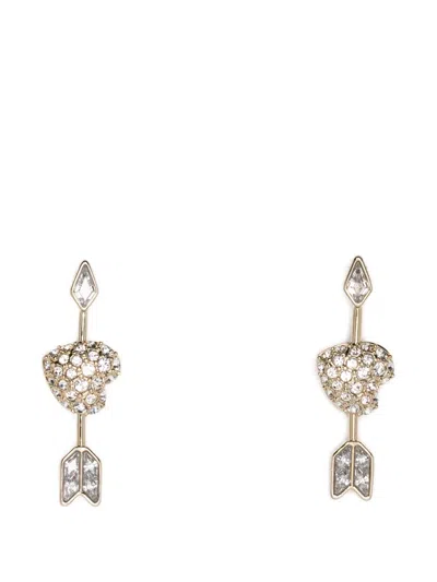Swarovski Arrow-shape Earrings In Gold