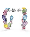 Swarovski Gema Crystal Hoop Earrings In Multicolored