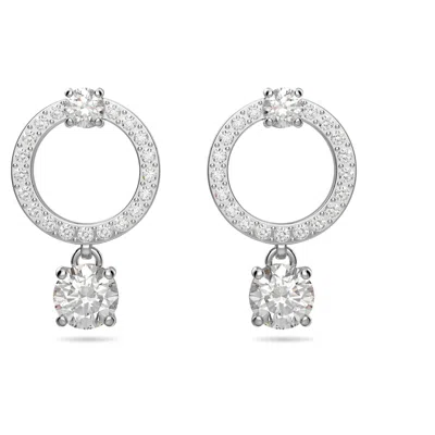 Swarovski Attract Hoop Earrings In White