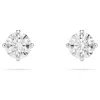 Swarovski Swarovaki Silver-tone Crystal Stud Earrings In White