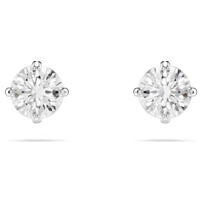 Swarovski Swarovaki Silver-tone Crystal Stud Earrings