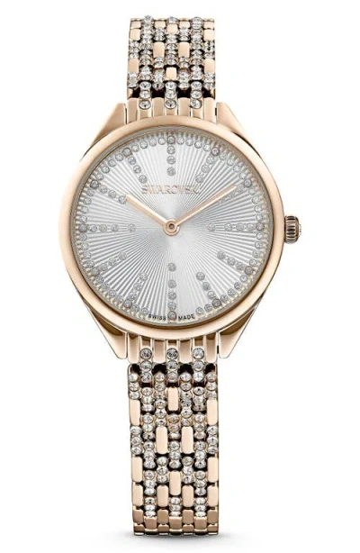 Swarovski Attract Pavé Bracelet Watch In Gold