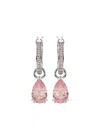 Swarovski Attract Pear-shaped Crystal Hoop Earrings In Neutral