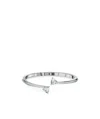 Swarovski Attract Soul Heart Rhodium Plated Bangle In Gray