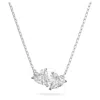 Swarovski Attract Soul Rhodium Plated Heart Necklace In White
