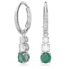 Swarovski Attract Trilogy Drop Earrings In Green