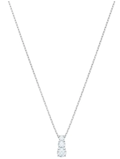 Swarovski Attract Trilogy Necklace With Pendant - In Gray
