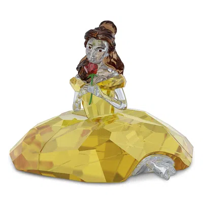 Swarovski Beauty And The Beast Collection Belle Crystal Figurine In Yellow