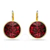 Swarovski Bella Crystal Gold-plated Drop Earrings In Red