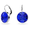 Swarovski Bella Drop Round Cut Earrings In Blue