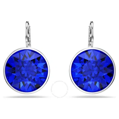 Swarovski Bella Drop Round Cut Earrings In Blue