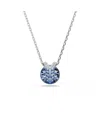 Swarovski Bella Gold-tone Plated V Pendant Necklace In Blue