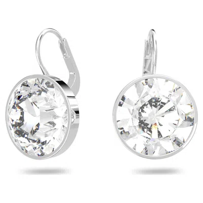 Swarovski Bella Mini Drop Earrings In White