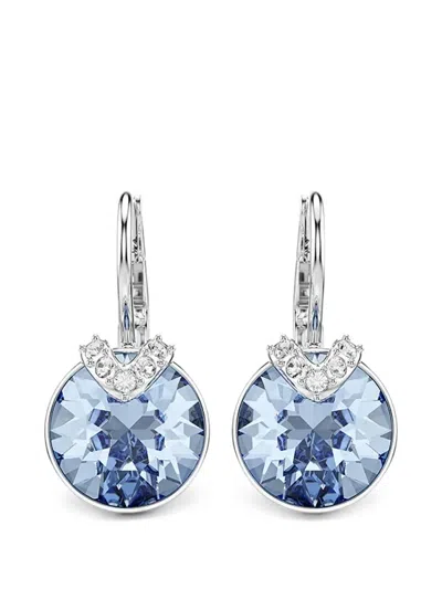 Swarovski Bella V Crystal-embellished Drop Earrings In Blue