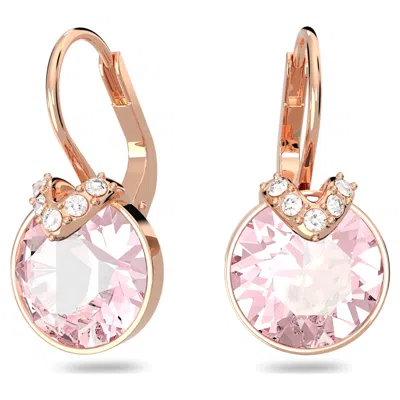 Swarovski Bella V Drop Earrings In Pink