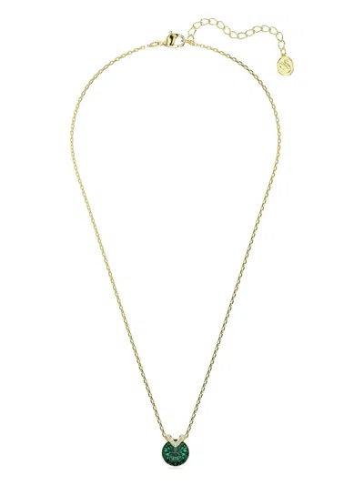Swarovski Bella V Emerald Crystal Gold Chain Necklace