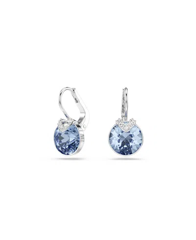 Swarovski Bella V Gold-tone Plated Drop Earrings In Blue