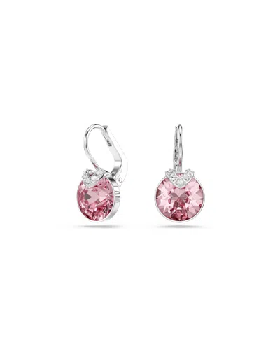 Swarovski Bella V Gold-tone Plated Drop Earrings In Pink