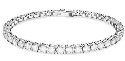 Swarovski Womens Silver Matrix Rhodium-plated And Zirconia Bracelet