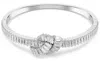 Swarovski Swaroski Matrix Rhodium Plated Bangle In Metallic