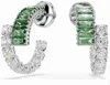 Swarovski Rhodium Plated Matrix Hoop Earrings In Multi