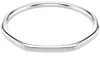 Swarovski Dextera Pave Crystal Geometric Bangle Bracelet In Metallic