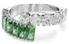 Swarovski Matrix Bypass Ring In Metallic