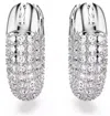 Swarovski Womens Crystal Dextera Rhodium-plated Brass And Crystal Hoop Earrings In Silver