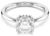 Swarovski Constella Cocktail Ring Round S Rhodium Shiny White White In Metallic