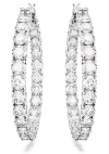 Swarovski Matrix Crystal Inside Out Hoop Earrings In Metallic