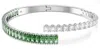 Swarovski Matrix Emerald-stone White-stone Bracelet In Metallic