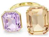 Swarovski Millenia Octagon Cut Open Ring In Gold