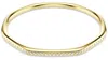Swarovski Dextera Pave Crystal Geometric Bangle Bracelet In Gold