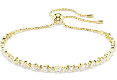 Swarovski Womens Matrix 18ct Yellow-gold Plated And Zirconia Bracelet