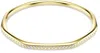Swarovski Dextera Pave Crystal Geometric Bangle Bracelet In Gold