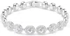 Swarovski Round Cut White Rhodium Plated Una Bracelet In Metallic