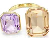 Swarovski Millenia Octagon Cut Open Ring In Gold