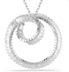 Swarovski Matrix Baguette Cut Rhodium Plated Necklace In Metallic