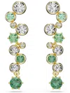 Swarovski Constella Mixed Cuts Drop Earrings In Gold