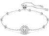 Swarovski Una Angelic Rhodium Plated Bracelet In Metallic