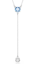Swarovski Stilla Attract Rhodium Plated Y Necklace In Metallic