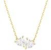Swarovski Mesmera Attract Gold-tone Plated Heart Necklace In Gold